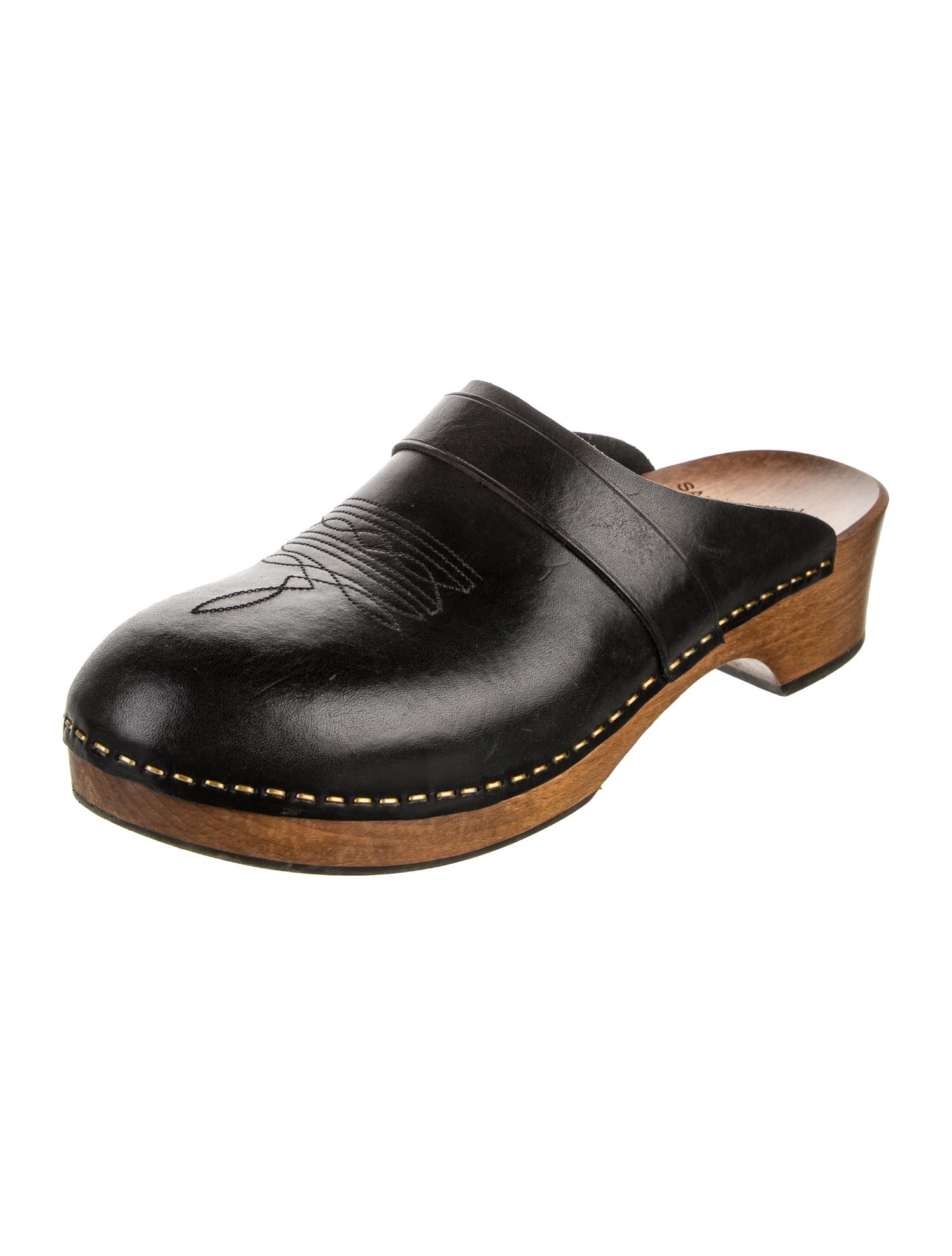 Saint Laurent Leather Mules