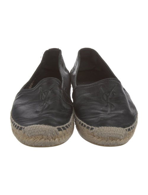Saint Laurent Leather Whipstitch Trim Espadrilles