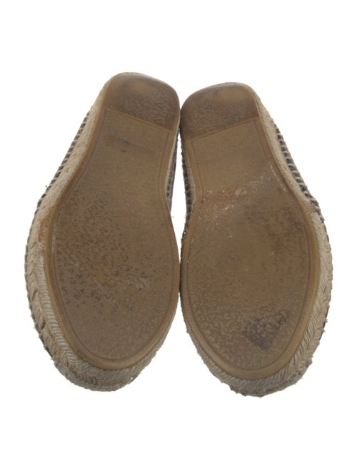 Saint Laurent Leather Whipstitch Trim Espadrilles