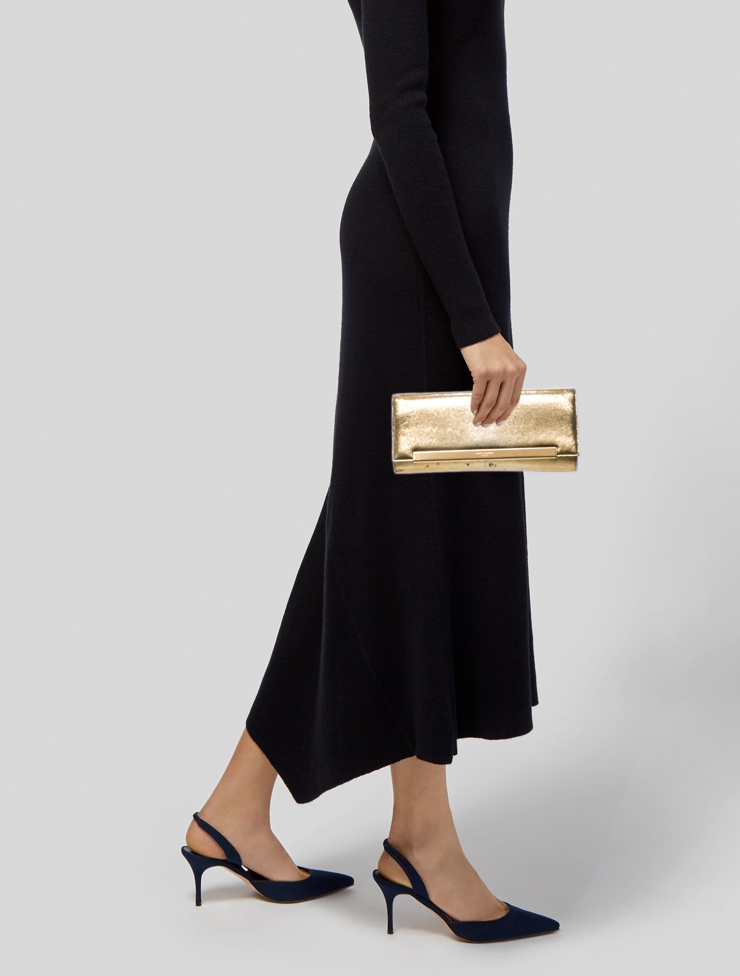 Saint Laurent Leather Clutch