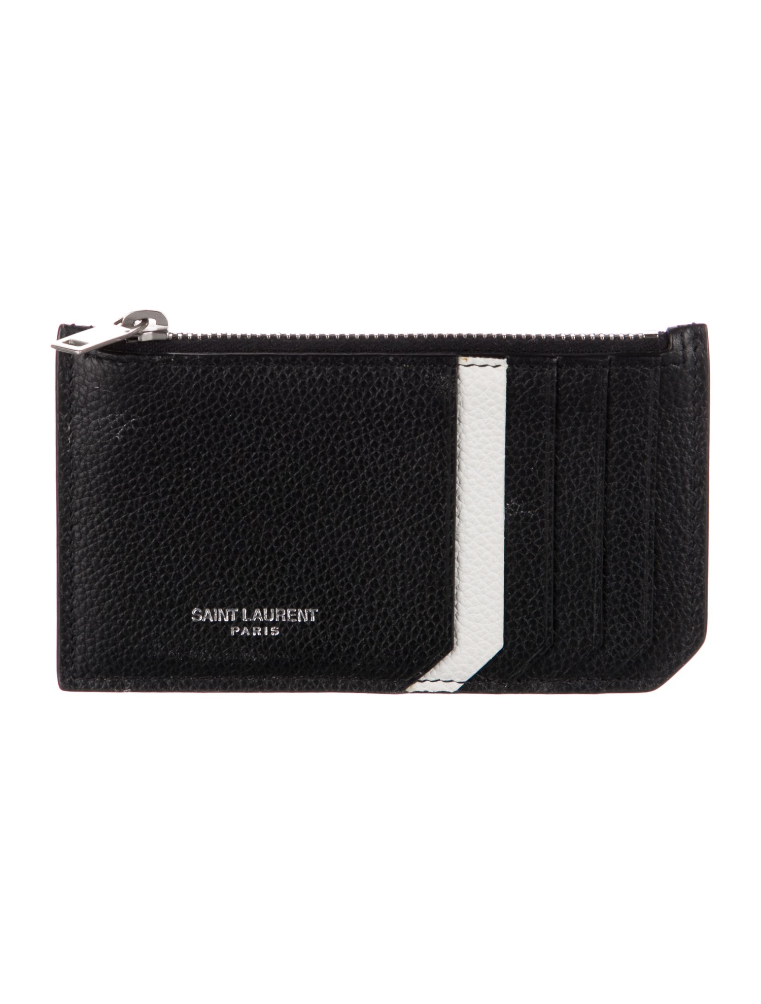 Saint Laurent Leather Colorblock Pattern Wallet