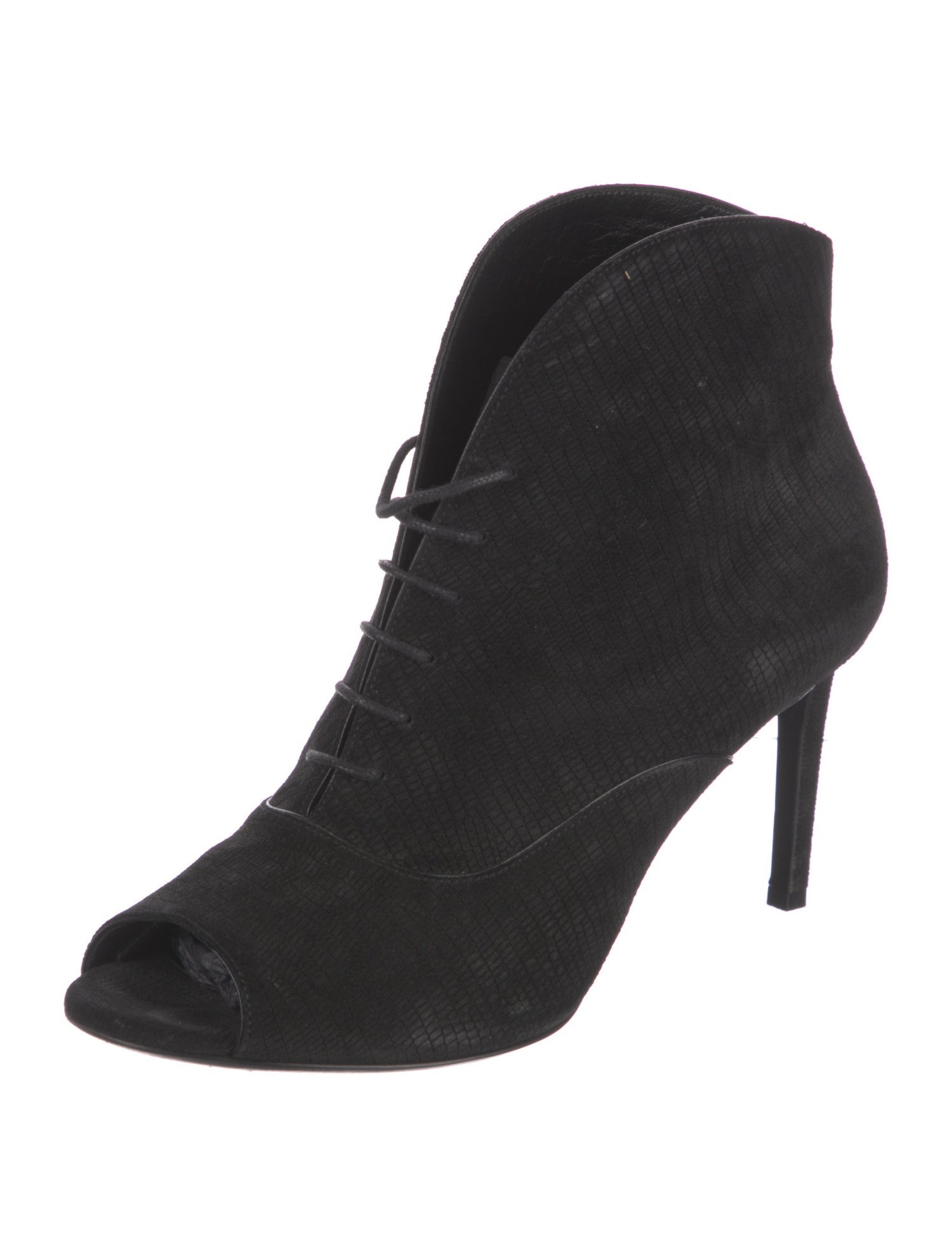 Saint Laurent Suede Lace-Up Boots