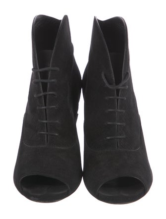 Saint Laurent Suede Lace-Up Boots