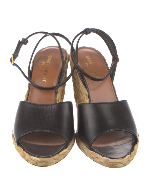 Saint Laurent Leather Slingback Sandals