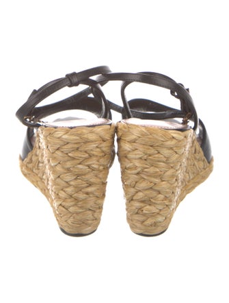 Saint Laurent Leather Slingback Sandals