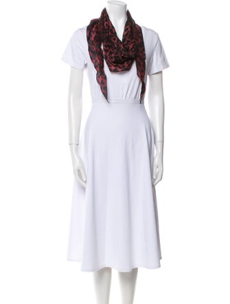 Saint Laurent Wool Animal Print Scarf