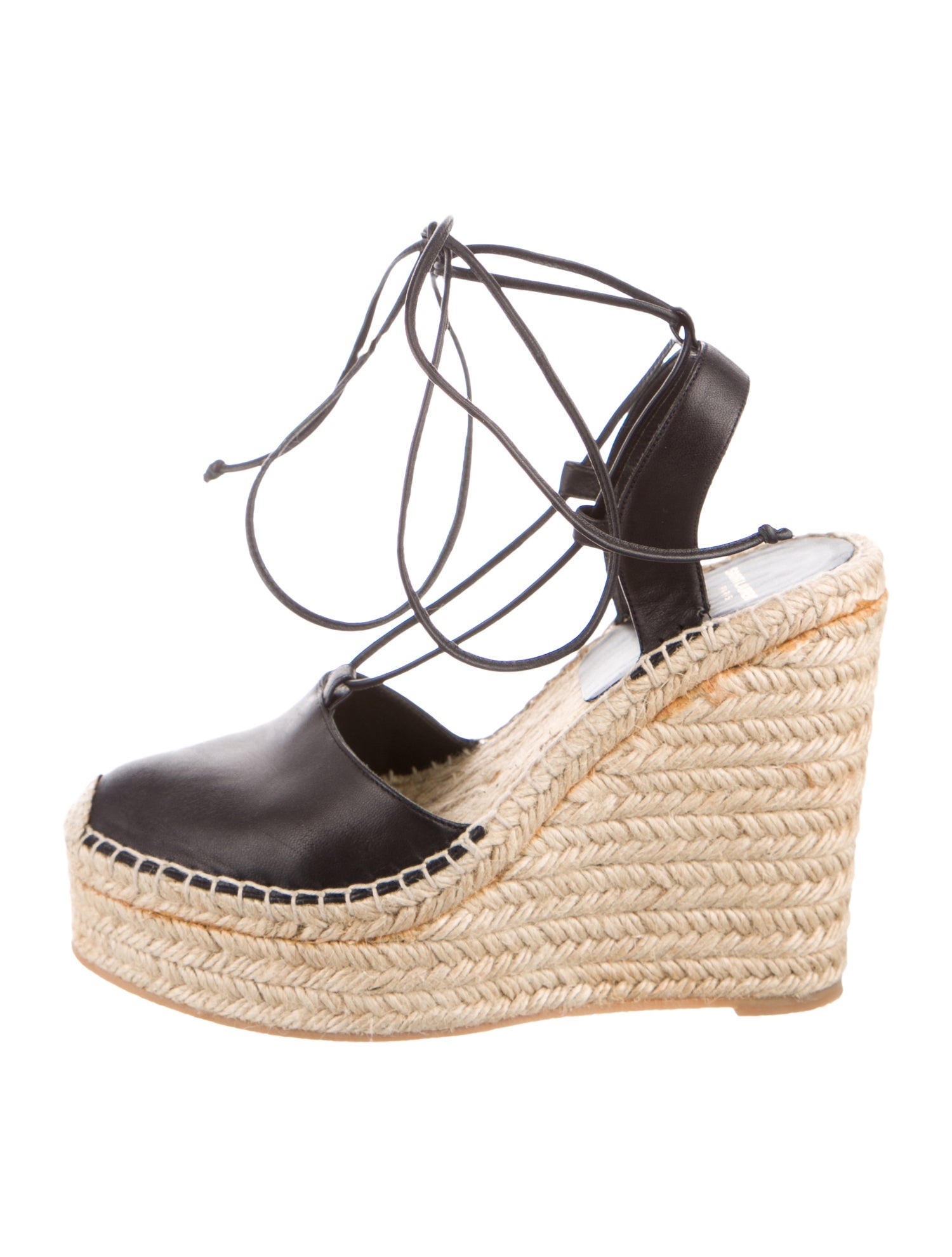 Saint Laurent Leather Whipstitch Trim Pumps