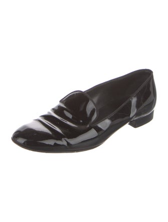 Saint Laurent Patent Leather Grosgrain Trim Loafers