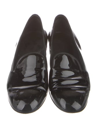 Saint Laurent Patent Leather Grosgrain Trim Loafers