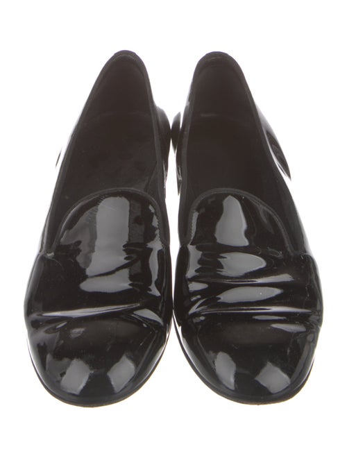 Saint Laurent Patent Leather Grosgrain Trim Loafers