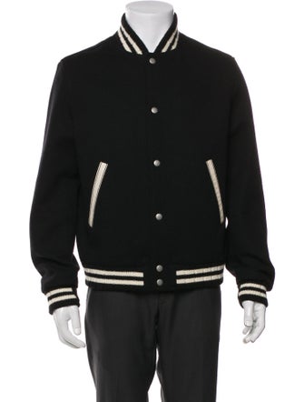 Saint Laurent 2020 Signature Logo Varsity Jacket