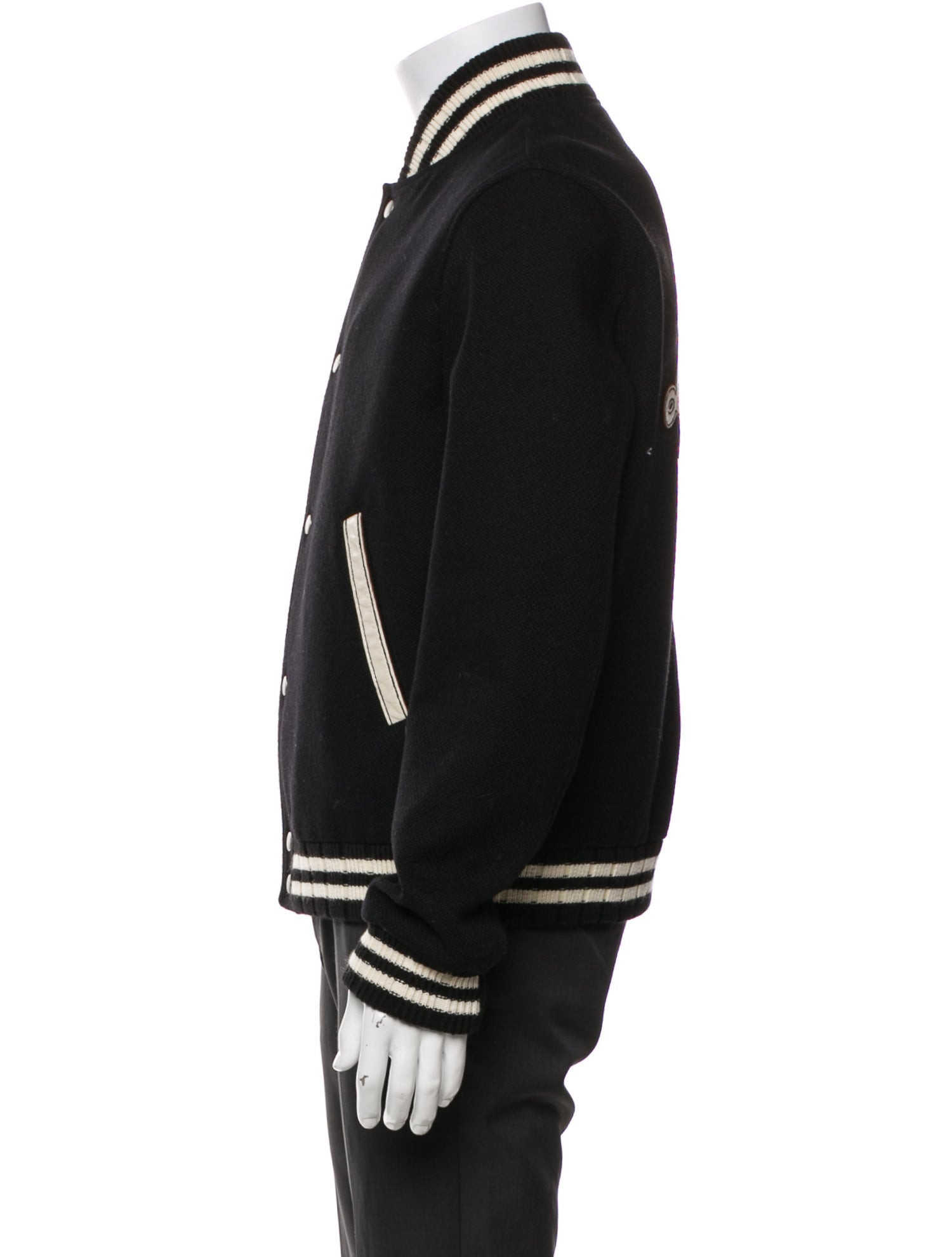 Saint Laurent 2020 Signature Logo Varsity Jacket