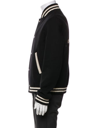 Saint Laurent 2020 Signature Logo Varsity Jacket