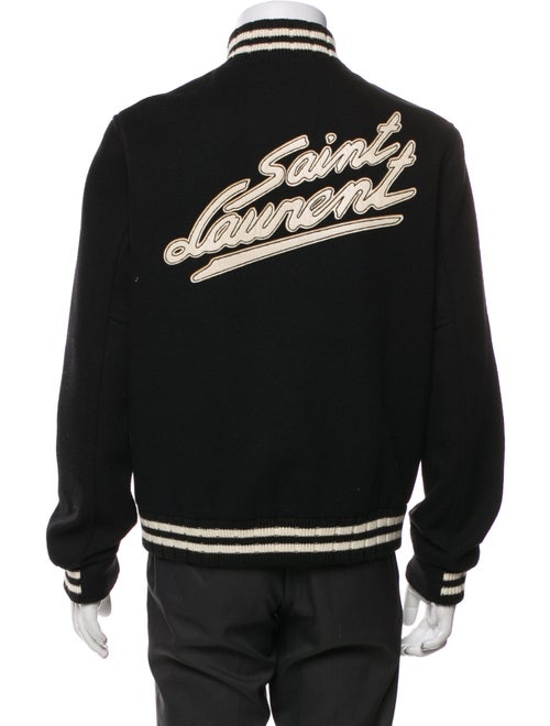 Saint Laurent 2020 Signature Logo Varsity Jacket