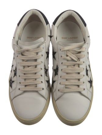 Saint Laurent Leather Printed Sneakers