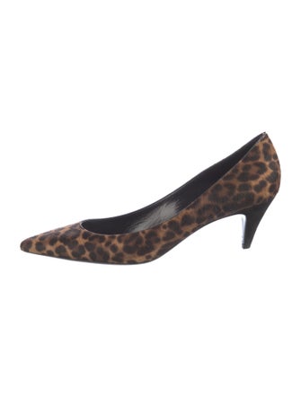 Saint Laurent Ponyhair Animal Print Pumps