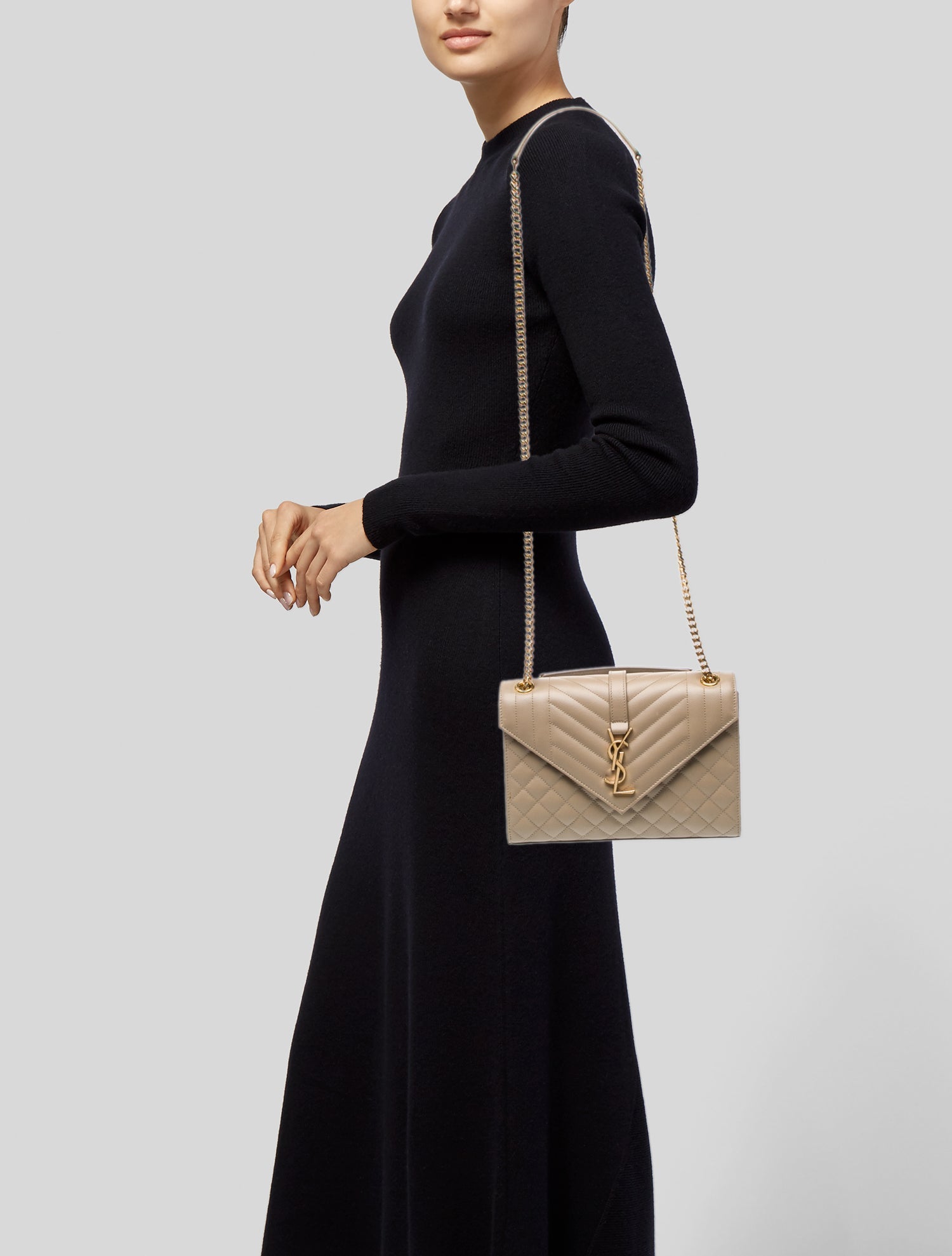 Saint Laurent Quilted Envelope Medium