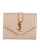 Saint Laurent Quilted Pattern Leather Compact Wallet