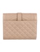 Saint Laurent Quilted Pattern Leather Compact Wallet