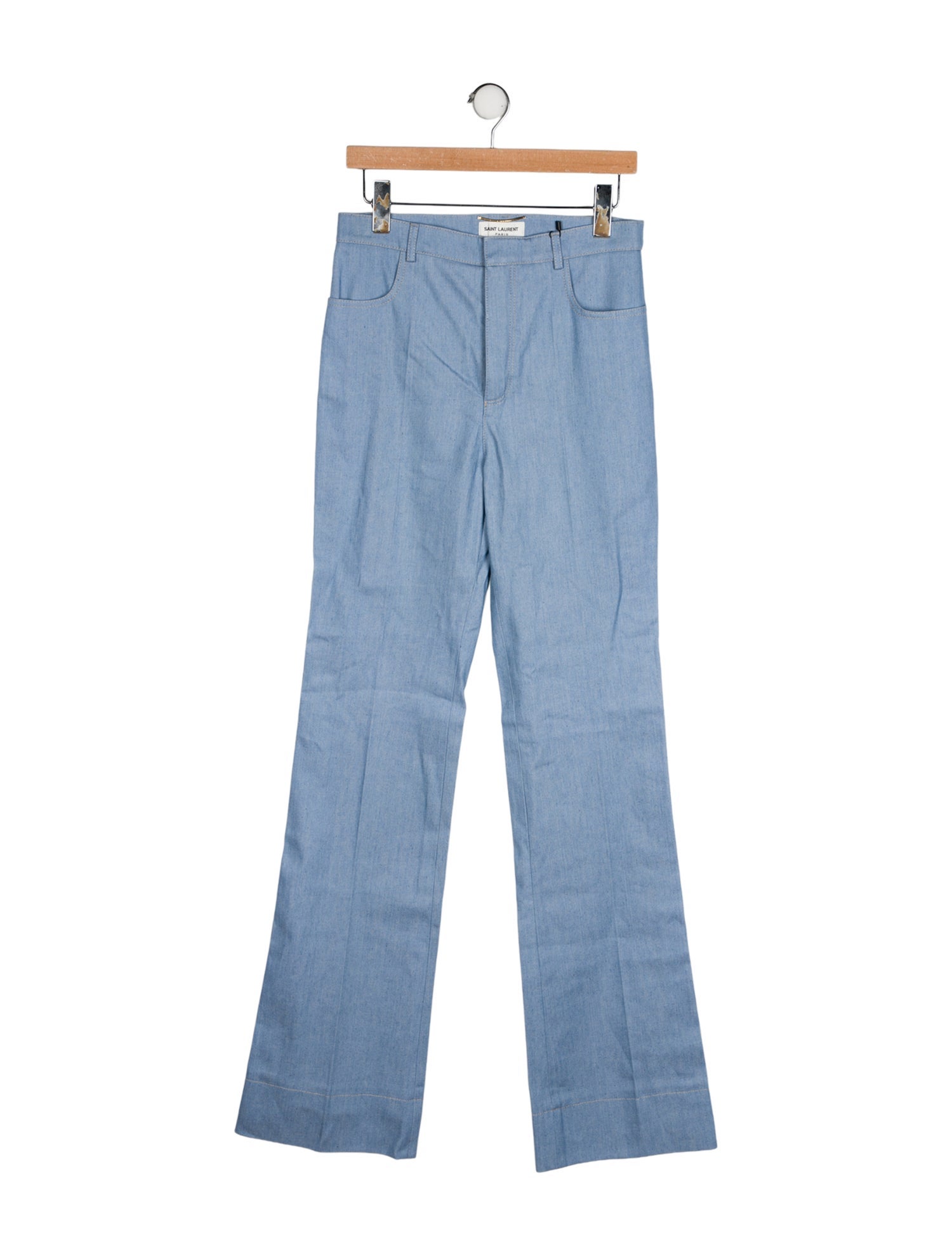 Saint Laurent High-Rise Wide Leg Jeans w/ Tags
