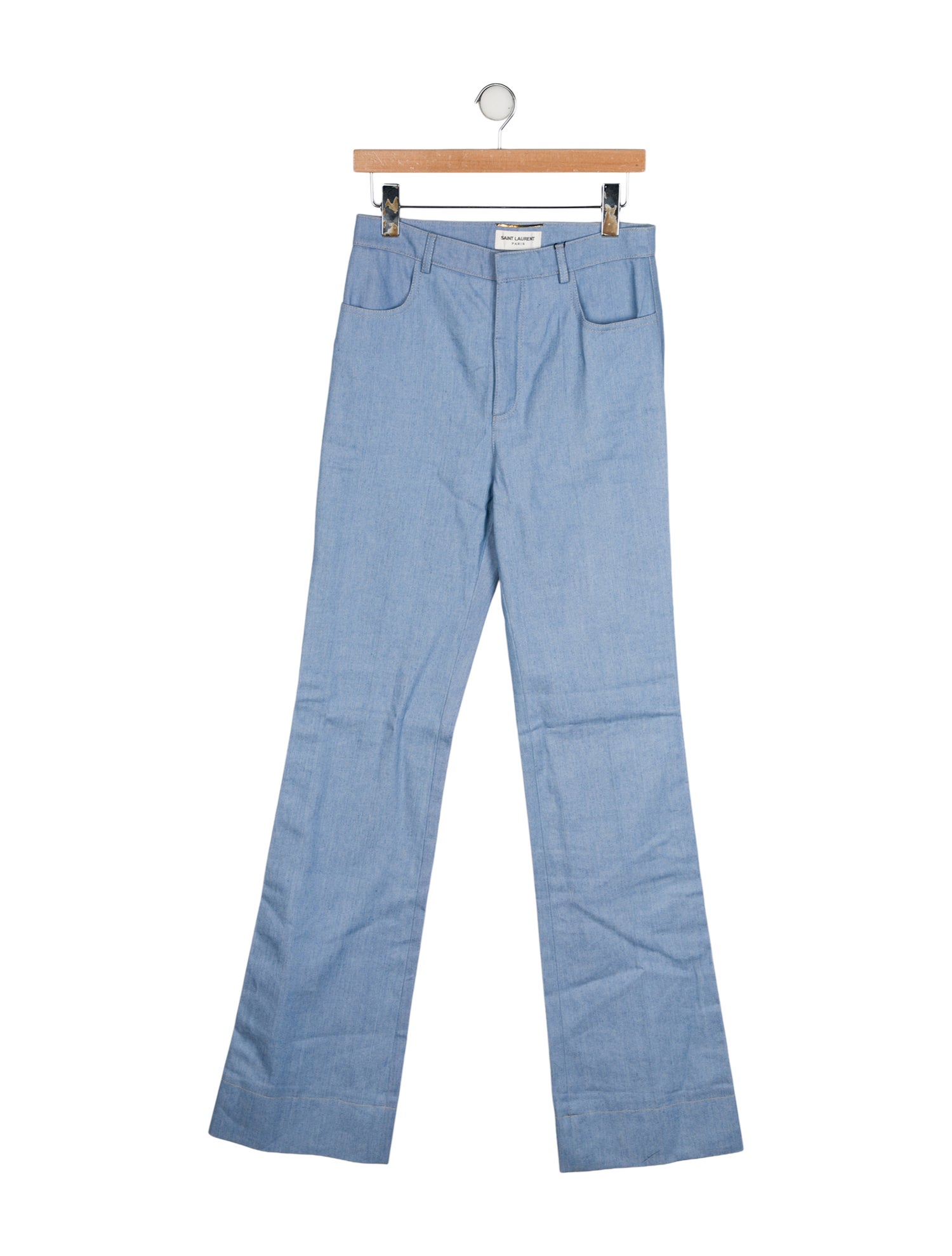 Saint Laurent High-Rise Wide Leg Jeans w/ Tags