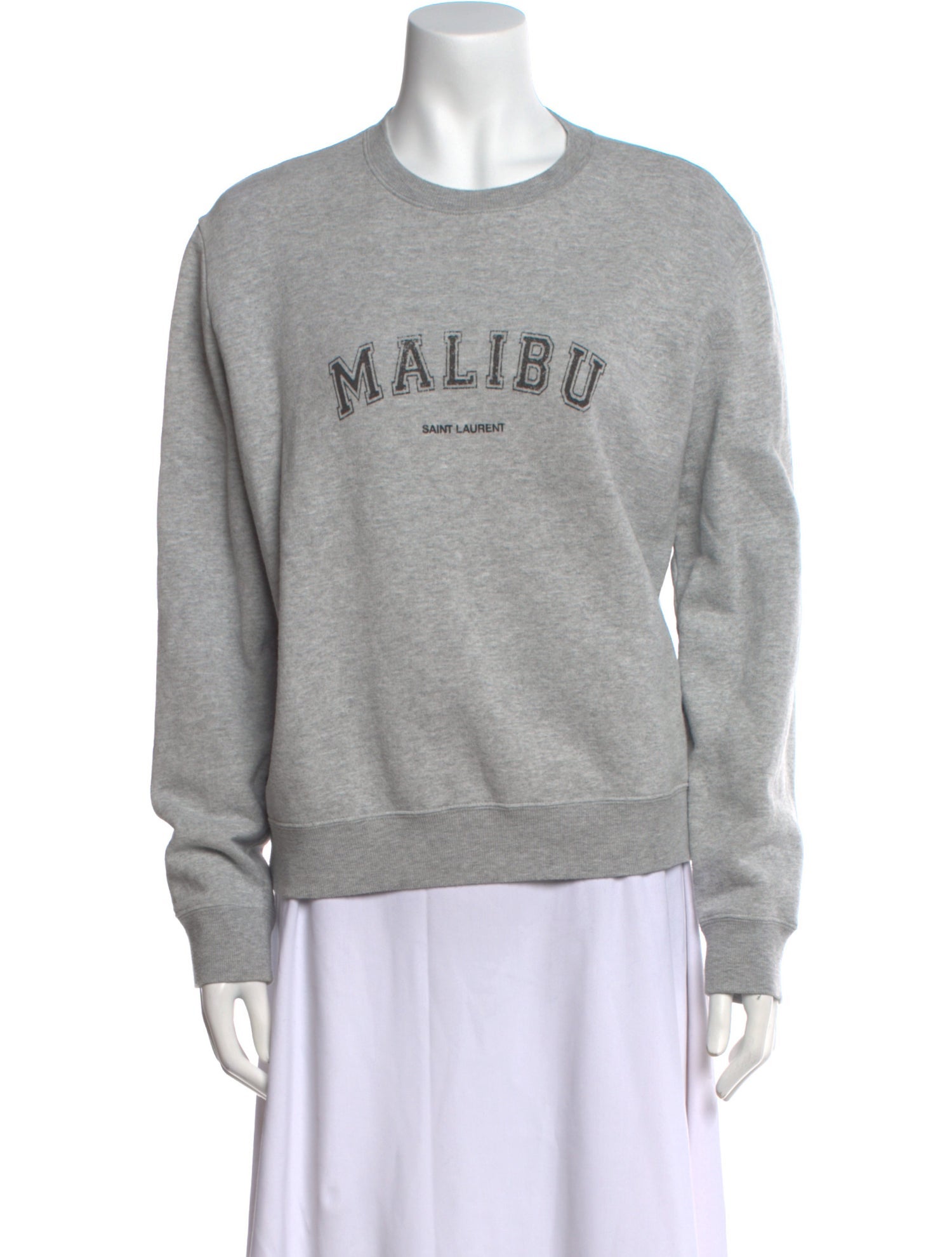 Saint Laurent Graphic Print Crew Neck Sweatshirt