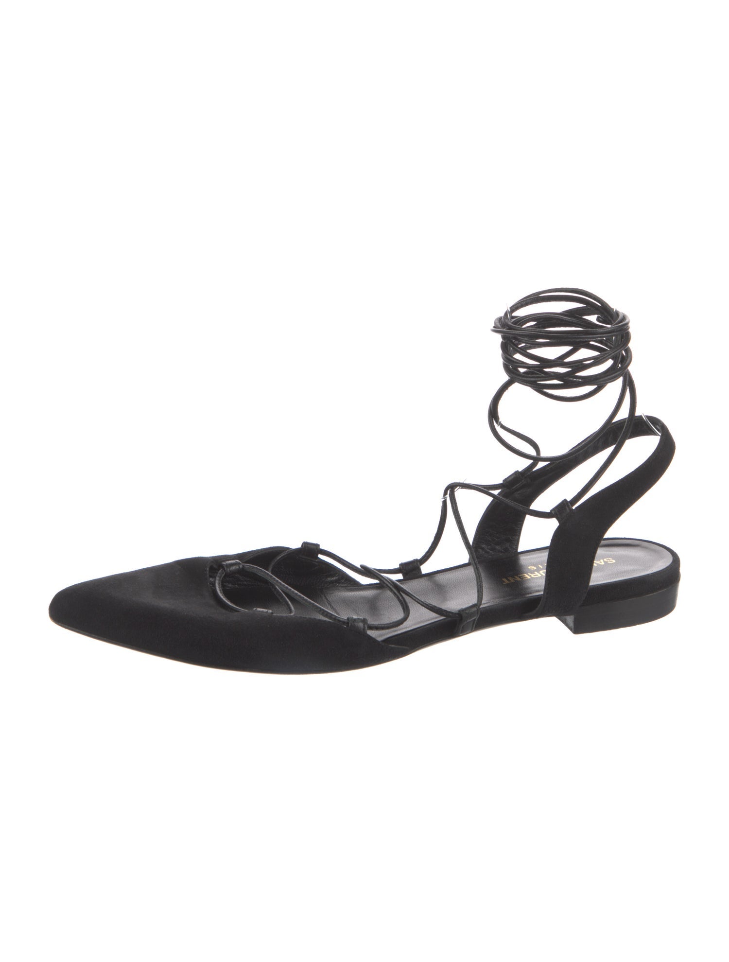 Saint Laurent Suede Slingback Flats