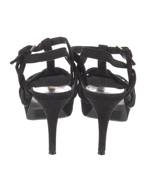 Saint Laurent Glitter Glitter Accents T-Strap Sandals