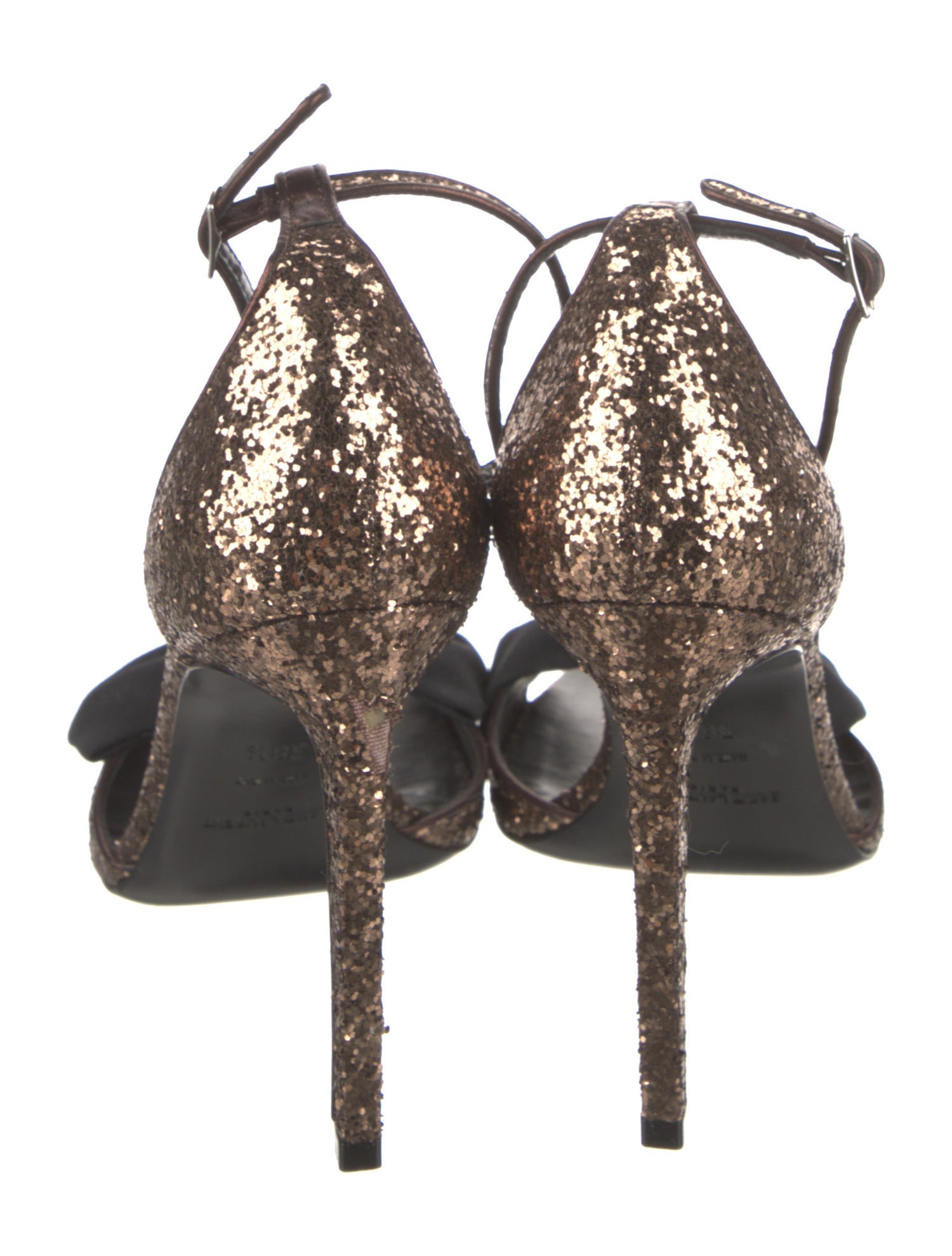 Saint Laurent Glitter Colorblock Pattern Sandals