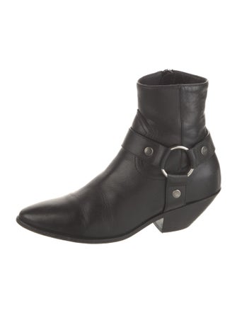Saint Laurent Leather Moto Boots