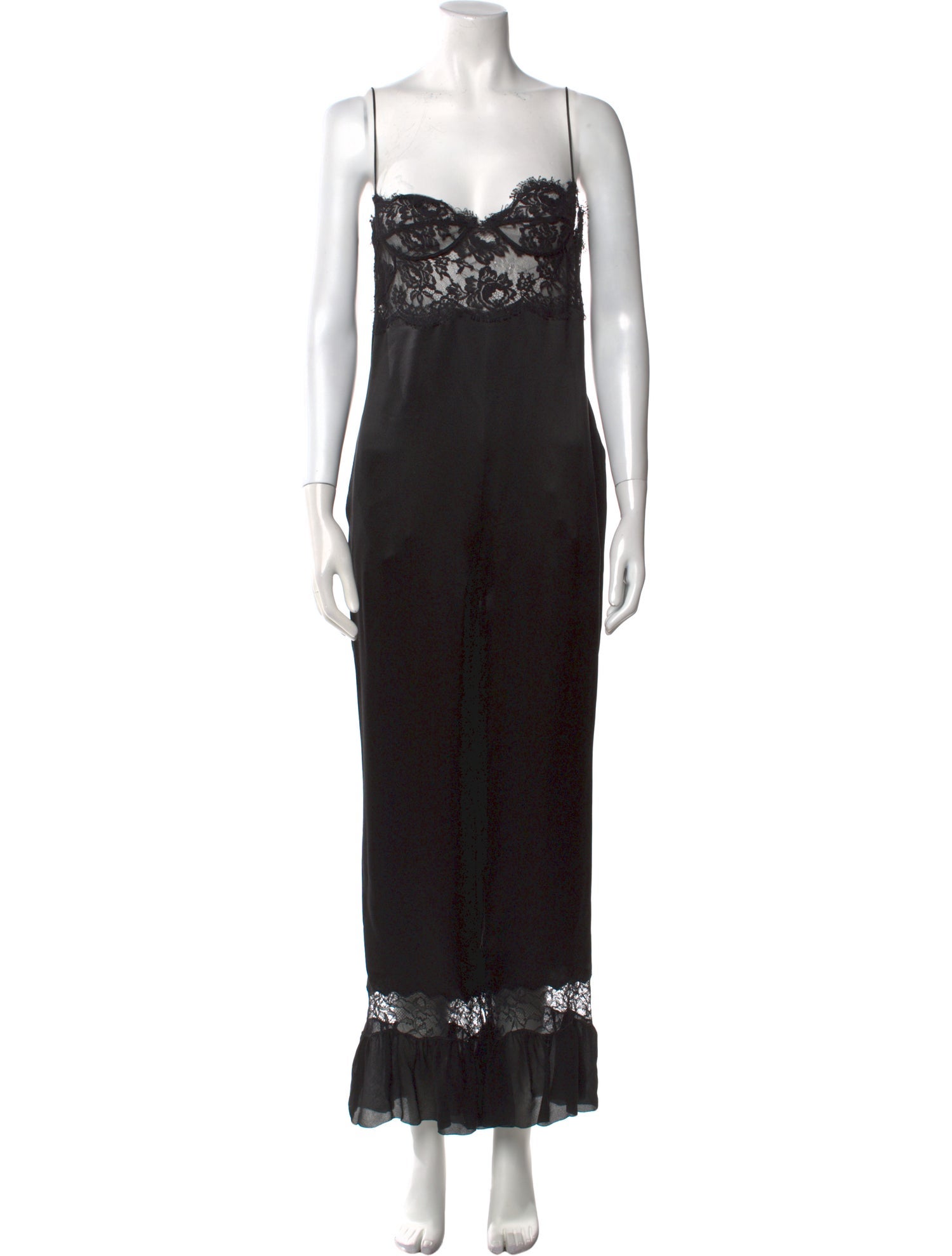 Saint Laurent Silk Lace Pattern Jumpsuit