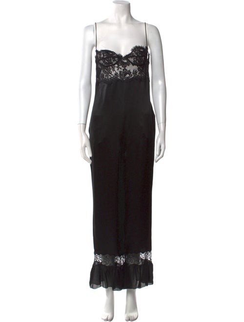 Saint Laurent Silk Lace Pattern Jumpsuit
