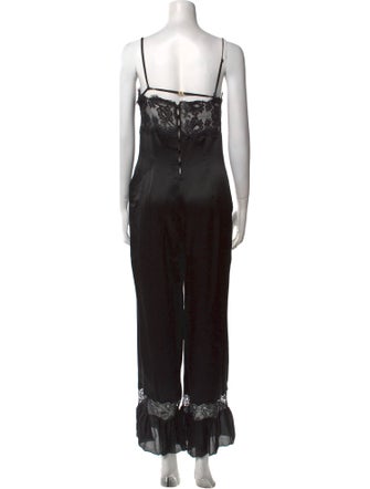 Saint Laurent Silk Lace Pattern Jumpsuit