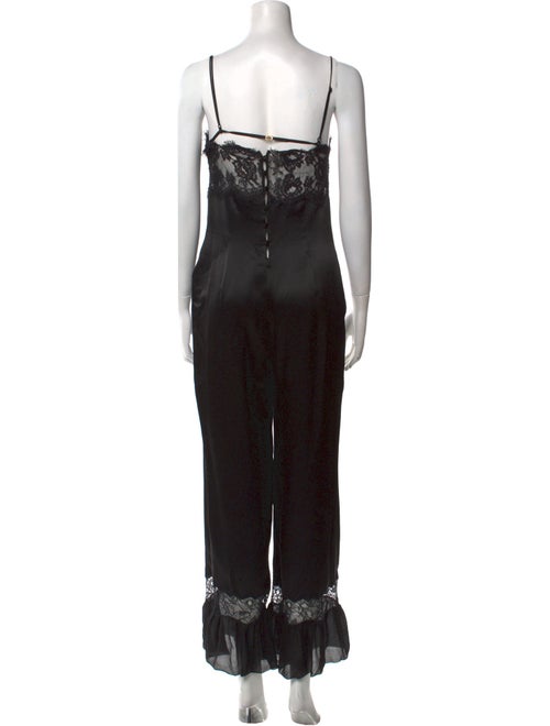 Saint Laurent Silk Lace Pattern Jumpsuit