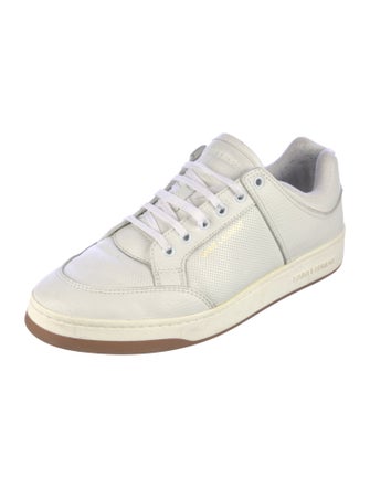 Saint Laurent Leather Lasercut Accents Sneakers