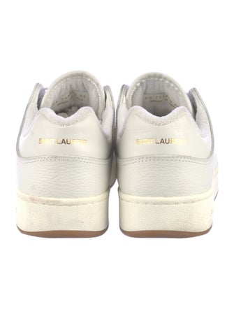 Saint Laurent Leather Lasercut Accents Sneakers