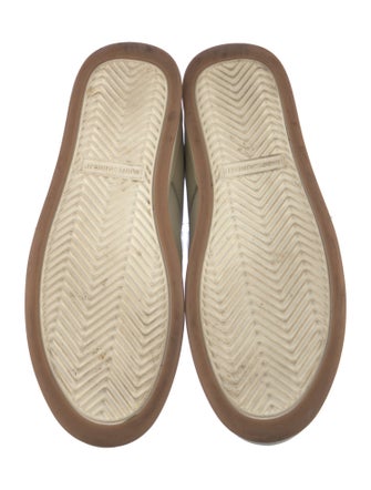 Saint Laurent Leather Lasercut Accents Sneakers