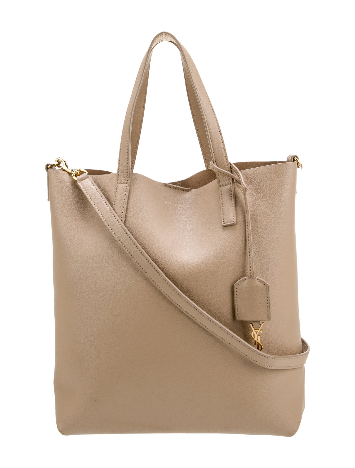 Saint Laurent Leather North/ South Shopping Toy