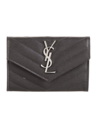 Saint Laurent 2020 Compact matelasse Envelope Wallet Wallet