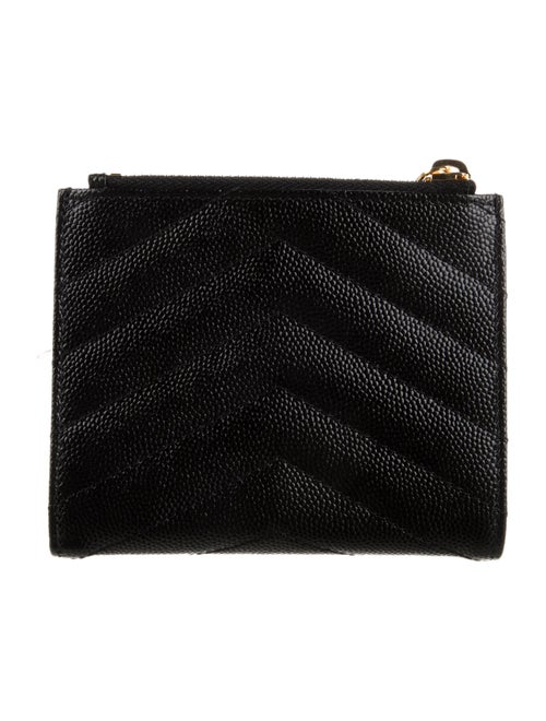 Saint Laurent 2021 Signature Logo Compact Wallet