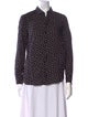 Saint Laurent 2015 Polka Dot Print Button-Up Top