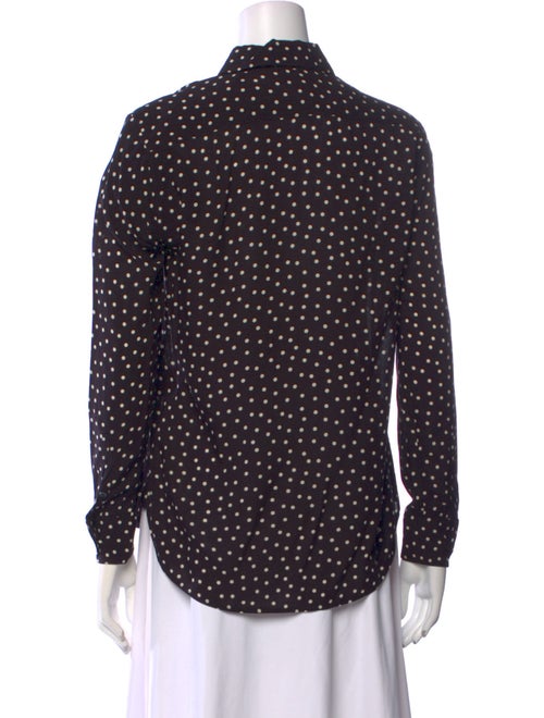 Saint Laurent 2015 Polka Dot Print Button-Up Top