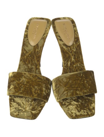 Saint Laurent Velvet Slides
