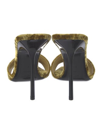 Saint Laurent Velvet Slides