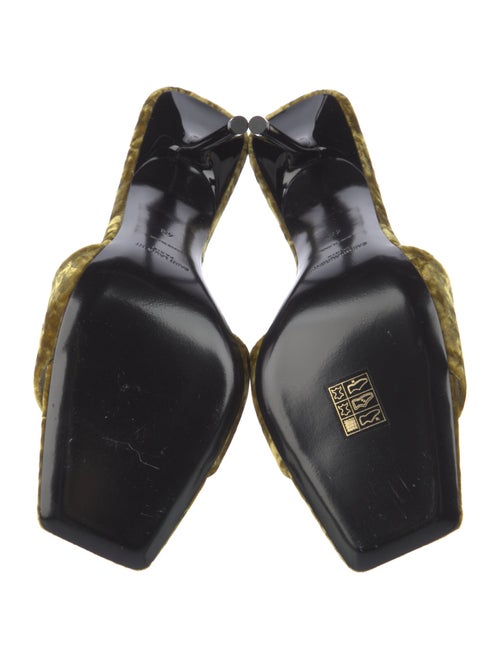 Saint Laurent Velvet Slides