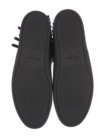 Saint Laurent Leather Fringe Trim Accent Sneakers