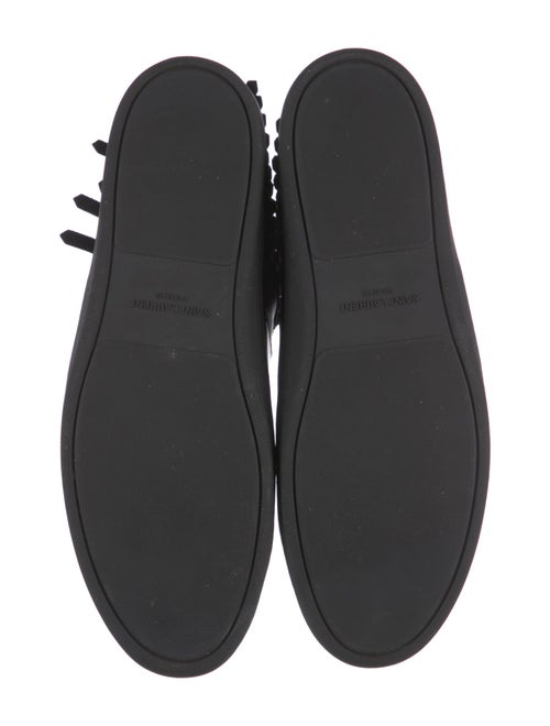 Saint Laurent Leather Fringe Trim Accent Sneakers