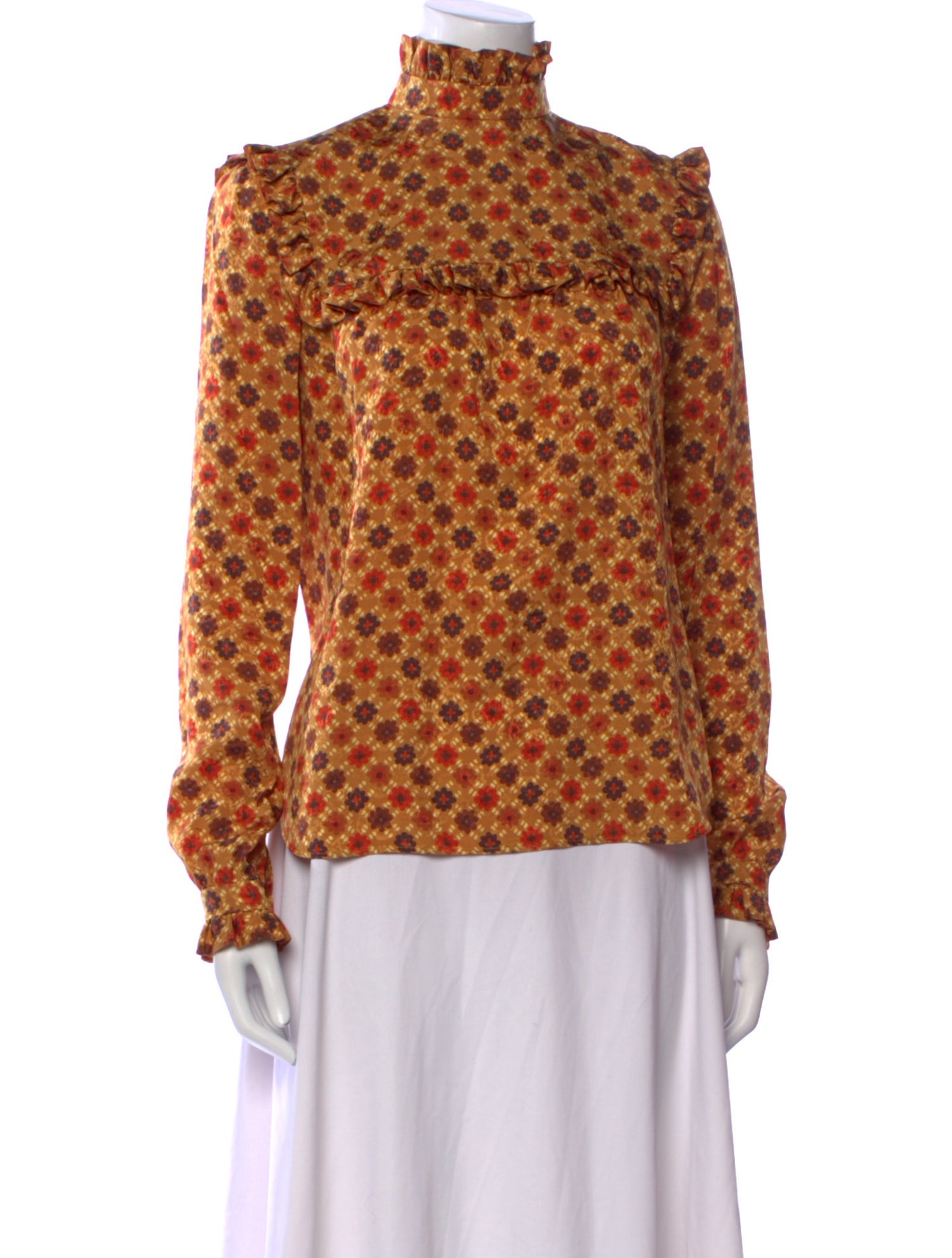 Saint Laurent Silk Printed Blouse