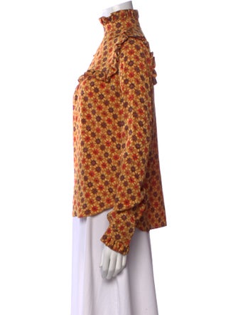 Saint Laurent Silk Printed Blouse