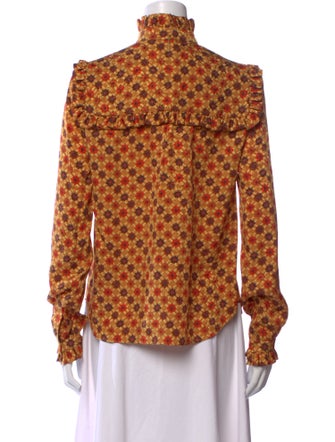Saint Laurent Silk Printed Blouse